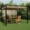 vidaXL Gartenpavillon mit Ausziehbarem Dach Taupe 3x3 m Stahl 4003961 Bild 2