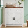 Küchenschrank MDF mit Schublade & verstellbarem Einlegeboden, 76x30x83 cm, Weiß Bild 3