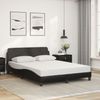 vidaXL Bett mit Matratze "Dover" Schwarz 140x190 cm Kunstleder 3208397 Bild 3