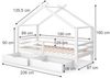 Hausbett Luni Weiß 200 x 90 cm mit Schubladen und Matratze Vitalispa Bild 2