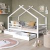 Hausbett Luni Weiß 200 x 90 cm mit Schubladen und Matratze Vitalispa Bild 5