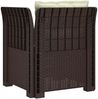 vidaXL 1-Sitzer Sessel mit Kissen Rattan-Look PP Braun 8011872 Bild 4