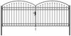 vidaXL Zauntor ASSEN 401x200 cm Stahl Grau Abschließbar 42008943 Bild 2
