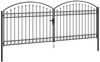 vidaXL Zauntor ASSEN 401x200 cm Stahl Grau Abschließbar 42008943 Bild 4