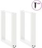 vidaXL Couchtischbeine U-Form 2 Stk. Weiß 38x(42-43) cm Stahl 4013153 Bild 3