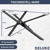 Tischgestell Metall SIDER Schwarz Robuste Verarbeitung Tischbein Tischkufen Tischgestell für Holztisch Esstisch Schreibtisch Sitzbank 72x70x140cm Bild 2