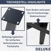 Tischgestell Metall SIDER Schwarz Robuste Verarbeitung Tischbein Tischkufen Tischgestell für Holztisch Esstisch Schreibtisch Sitzbank 72x70x140cm Bild 3