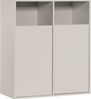 mokebo Wäscheschrank Der Wäschehüter (2-türig) Wäschekorb oder Wäschesammler mit Magnetverschluss in Beige Grau Bild 4
