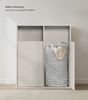 mokebo Wäscheschrank Der Wäschehüter (2-türig) Wäschekorb oder Wäschesammler mit Magnetverschluss in Beige Grau Bild 2