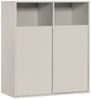 mokebo Wäscheschrank Der Wäschehüter (2-türig) Wäschekorb oder Wäschesammler mit Magnetverschluss in Beige Grau Bild 5