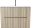Vente-unique - PAVANI Waschbeckenmöbel Holz, Platte Beige - B 45,5 cm x H 55 cm x L 80 cm Bild 3