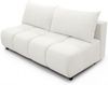 Sofa 3-Sitzer mit Schlaffunktion XENIO in Stoff Soft Weiß Bild 2