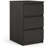 Nada Kommode 3 Schubladen mattschwarz Sideboard Highboard Schrank Flur Diele Bild 2