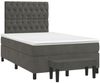 vidaXL Boxspringbett mit Matratze Dunkelgrau 120x200 cm Samt 3138014 Bild 3