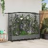 vidaXL Hochbeet mit Rankgitter und Dach Hellgrau 203,5 x 40 x 129 cm 3423155 Bild 1