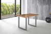 Esstisch Baumkante massiv Akazie natur 160 x 85 silber U-Gestell LUBIN 76509384 Bild 3