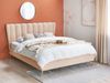 Bett mit Lattenrost MIRIBEL 160 x 200 cm Samtstoff Beige Bild 3