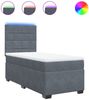 vidaXL Boxspringbett mit Matratze Dunkelgrau 90x190 cm Samt 3293087 Bild 2