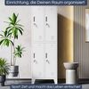 Umkleideschrank Spind BARTEK - 4 Abteile, Etikettenhalter Lüftungsschlitze | Umkleidespind Schließfachschrank Garderobenspind, 172x55,9x45cm Grau Bild 3