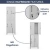 Umkleideschrank Spind BARTEK - 4 Abteile, Etikettenhalter Lüftungsschlitze | Umkleidespind Schließfachschrank Garderobenspind, 172x55,9x45cm Grau Bild 5