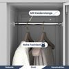 Umkleideschrank Spind BARTEK - 4 Abteile, Etikettenhalter Lüftungsschlitze | Umkleidespind Schließfachschrank Garderobenspind, 172x55,9x45cm Grau Bild 4