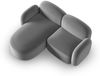Micadoni Ecksofa Blair 3-Sitzer Links Samtstoff Hellgrau Bild 4