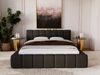 GRAINGOLD Alicante Polsterbett 160x200, Doppelbett mit Bettkasten und Kopfteil, Bouclé-Stoff, Schwarz Bild 3