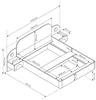 Vente-unique - DARTAGNO Bett Holz, Platte Beige - B 210 cm x H 105,5 cm x L 243,6 cm Bild 5