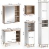 Badmöbel-Set Senyo Weiß 5 Teile, mit Hochschrank Vicco Bild 3
