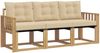 vidaXL Outdoor-Sofagarnitur mit Kissen 3 pcs Weiß und Beige 3389163 Bild 2