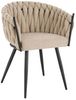 HOME DELUXE Esszimmerstuhl gewebt AYLA - 8er Set Beige Bild 3