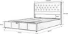 Stauraumbett Doppelbett mit Lattenrost und Bettkasten, 140x200 cm, gepolsterter Kopfteil, Leinen Bild 4