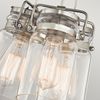 Pendelleuchte, Deckenlampe, Stahl Glas, Nickel, D 21,6 cm Bild 2