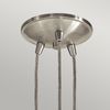 Pendelleuchte, Deckenlampe, Stahl Glas, Nickel, D 21,6 cm Bild 4