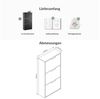 Planetmöbel 2 x Schuhschrank schmal mit 3 Klappen platzsparender Schuhregal mit 6 Ablagen, Schuhkommode für Diele, Flur, Garderobe 60 x 23 x 118 cm, schwarz Bild 3