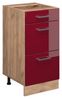 Vicco Küchenschrank Küchenzeile R-Line, Bordeaux Hochglanz, Schubladenunterschrank 40 cm, ohne AP Bild 4