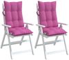 vidaXL Hochlehner-Auflagen 2 Stk. Rosa Oxford-Gewebe 377662 Bild 4