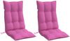 vidaXL Hochlehner-Auflagen 2 Stk. Rosa Oxford-Gewebe 377662 Bild 3