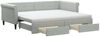 vidaXL Tagesbett Ausziehbar mit Schubladen Hellgrau 90x200 cm Samt 3197843 Bild 2