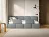 Selsey 'Cloudy' Kinderbett 120x200, Kopfteil links, Matratze & Bettkasten, Chenille Dunkelgrau Bild 2