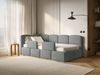 Selsey 'Cloudy' Kinderbett 120x200, Kopfteil links, Matratze & Bettkasten, Chenille Dunkelgrau Bild 3