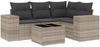 vidaXL 5-tlg. Garten-Sofagarnitur mit Kissen Hellgrau Poly Rattan 3222521 Bild 2