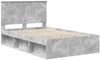vidaXL Bettrahmen mit Kopfteil Beton 120 x 200 cm Massives Kiefernholz 3411031 Bild 4