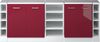 Küchenschrank für Dachschrägen R-Line Rot Hochglanz 210 cm 5er Set Schrankkorpuss 60 cm Tiefe Vicco Bild 3