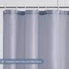 120x180 Hydrophober Textil Duschvorhang Polyester Schimmelresistent Grau Blau 8 Bild 3