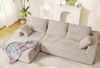 Patbrela Ecksofa Couch L-Form,Sofa Links Samtstoff Vierersofa mit Liegefläche Bild 1