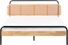 Bett mit Lattenrost Rattan BOUSSICOURT 160 x 200 cm Hellbraun Bild 4