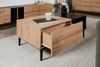 Finori Nola 55A Couchtisch, Dekor Artisan Oak / schwarz | Couchtisch für Wohnzimmer | Maß: B x H x T ca. 100 x 40 x 55 cm | Couchtisch mit 1 Schubkasten und 3 offenen Fächer (dahinter 1 Einlegeboden) Bild 2