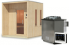 Karibu Sauna Arcadia mit 9 kW Bio-Ofen in zwei Farben erhältlich naturbelassen Bild 2