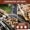 Grill-Besteck 2tlg. / Zange und Wender / langes Grillzubehör aus Edelstahl mit Softgriff Bild 3